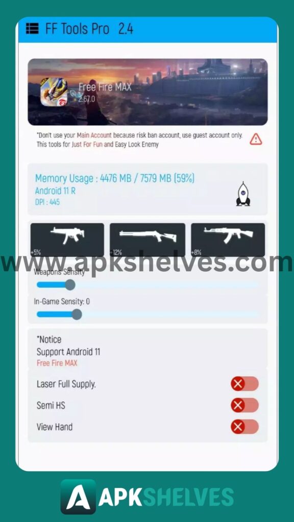 FF Tools Pro Injector APK v3.3 Download Free For Android 5