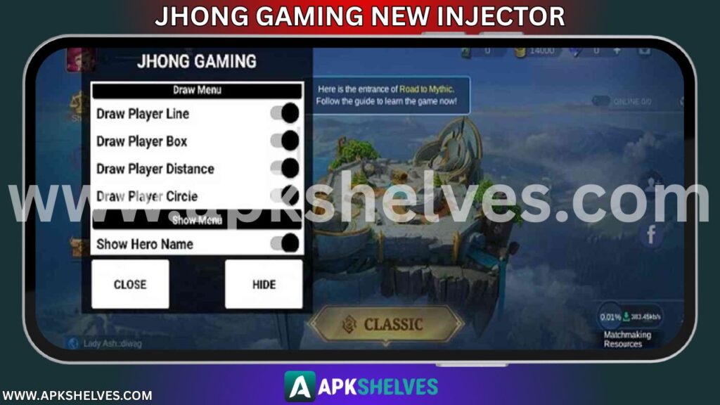 Jhong Gaming Injector APK v_44 – Unlock Powerful ML Skins! 2